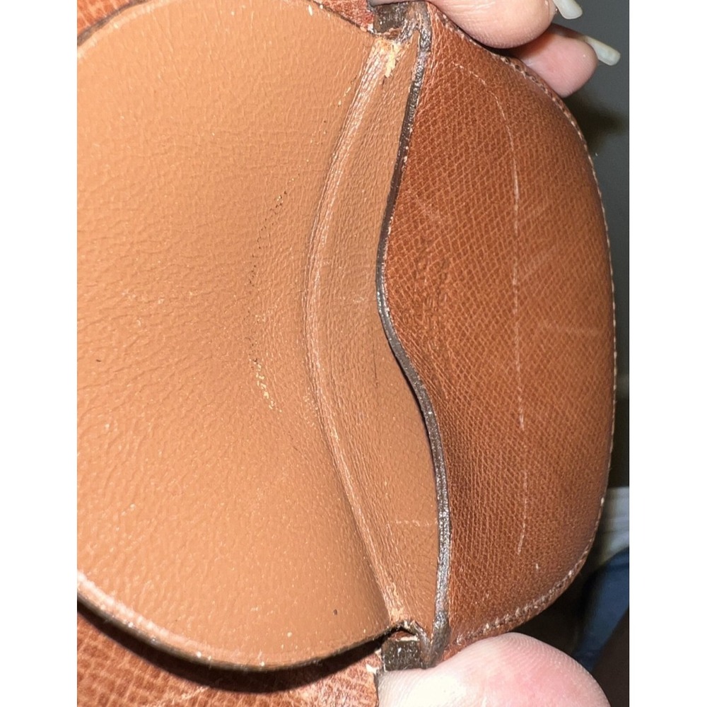 Louis Vuitton Mono Porte Monnaie Cuvette Horseshoe Coin Wallet Purse Case Brown - Picture 10 of 12